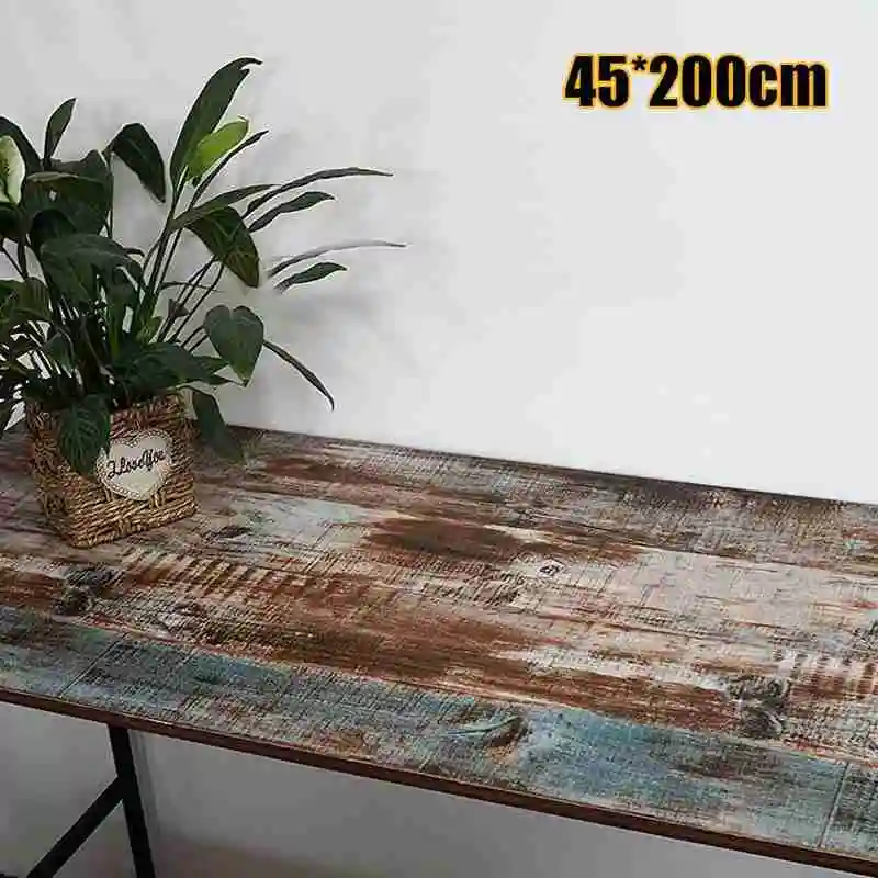 

Vintage Wood Self Adhesive Paper For Household Surfaces No Trace Easy Clean Removable Peel Stick Panel Interior Film Wallpaper