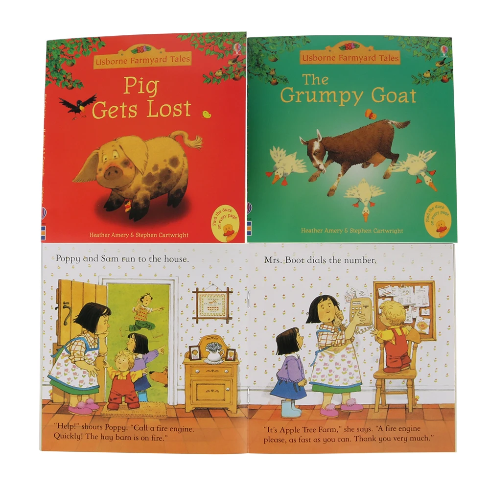 20Pcs/set 15x15cm Usborne Farmyard Picture Books For Children Baby Famous Story English Tales Series Of Child Book Farm Story 4