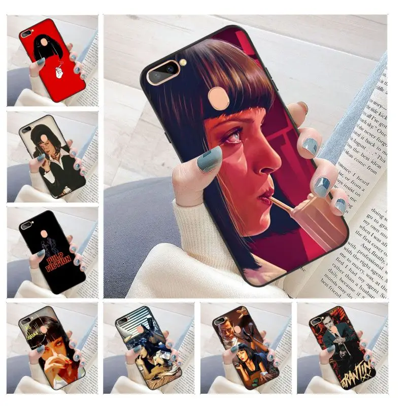 Пульпа фантастика мобильный Недавно прибыл черный чехол для мобильного телефона