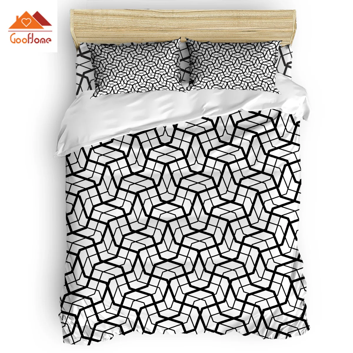

Irregular Geometric Pattern Duvet Cover Set Vintage Floral Art Design Collection of 3/4pcs Bedding Set Bed Sheet Pillowcases