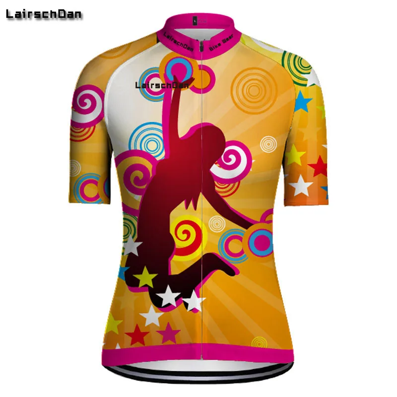 SPTGRVO LairschDan Оранжевая женская велосипедная майка, летний комплект с коротким рукавом, одежда для горного велосипеда, одежда для горного велосипеда, комплект одежды для горного велосипеда - Цвет: Цвет: желтый