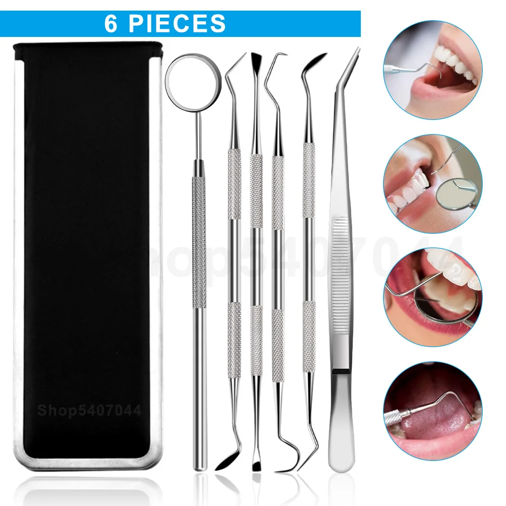 Стоматологическое зеркало из нержавеющей стали 6 шт./компл. набор инструментов