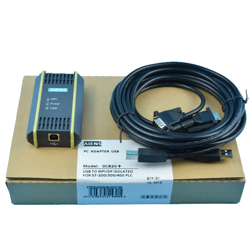PLC Cable for Siemens S7 200/300/400 Adapter 6ES7 972-0CB20-0XA0 USB-MPI 