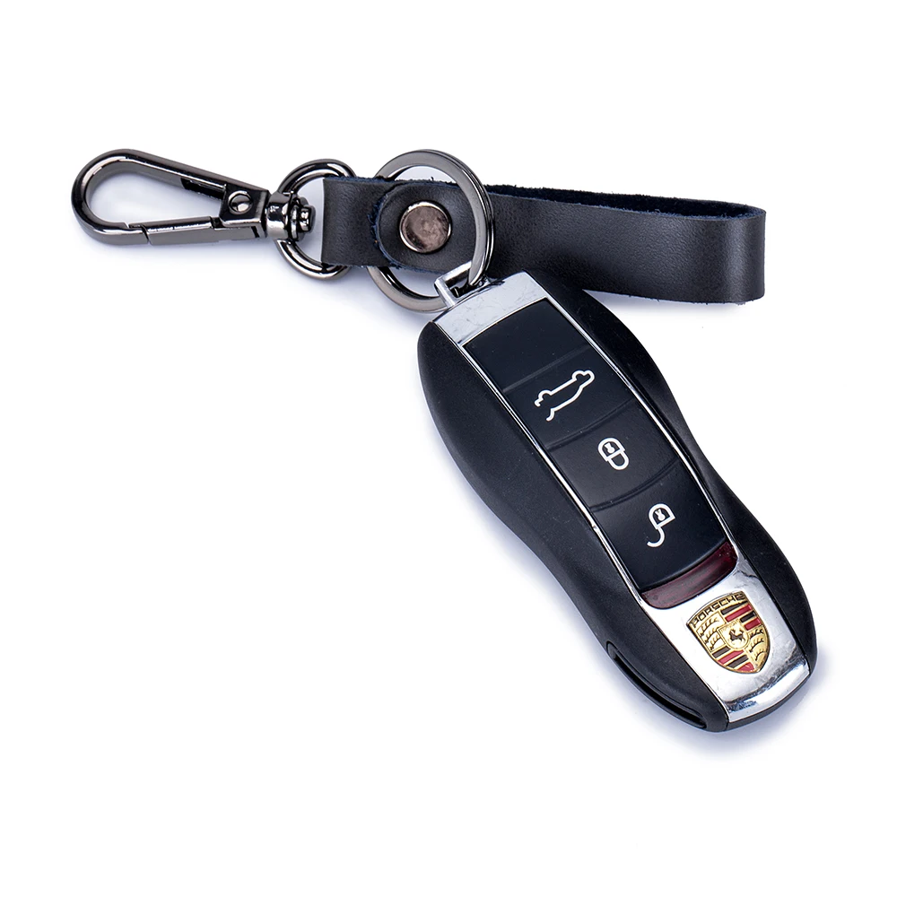 Cow Split Leather Keychain Men Women EDC Key Organizer Quality Car Key Holder Smart Gift Housekeeper Cute Decoration For Wallet