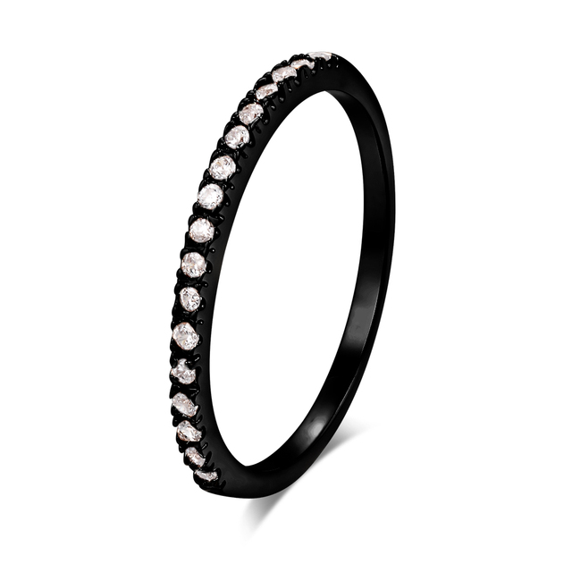 Wedding Engagement Rings For Women Crystal Micro Pave Cubic Zirconia Slim Thin Dainty Ring Jewelry For Girls R133