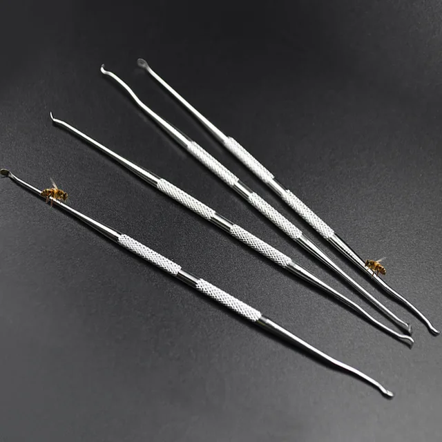 1Pc Rozsdamentes Acél Kétféle Funkciós Lárvák Mozgó Oltó Tű Méhkirálynő Lárva Áthelyező Férgek Méhész Eszköz - Image 6