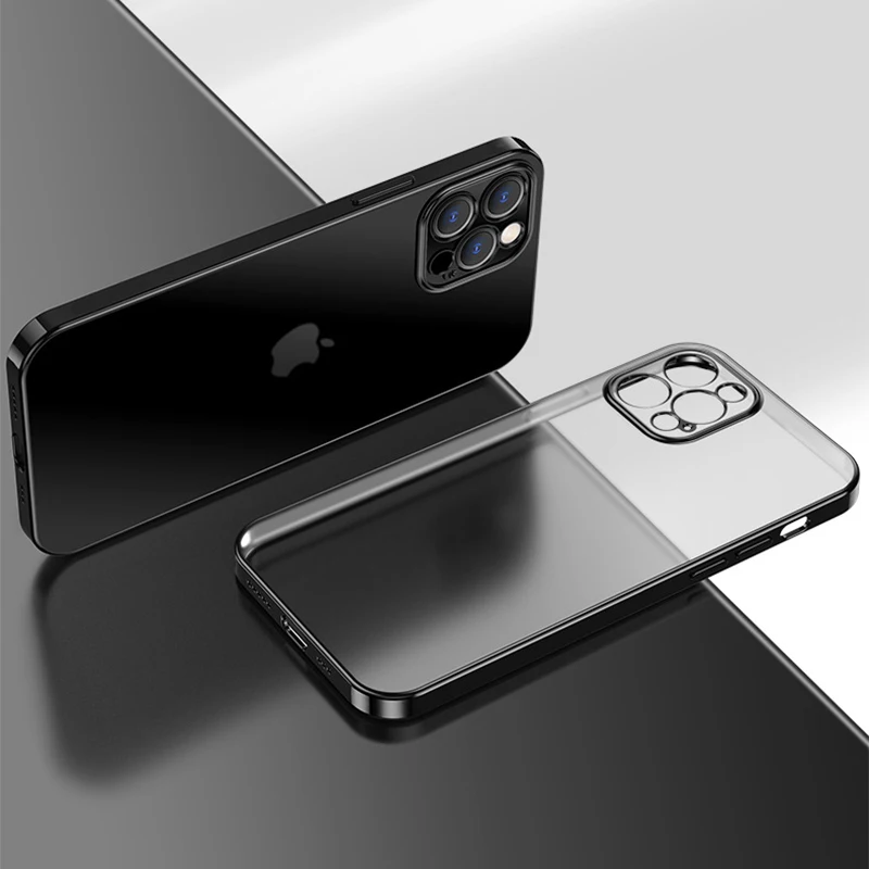 Luxury Case Clear-Cover Square iPhone12 12 Mini for 11-Pro/max iPhone12/Xs/Max-x-xr/..