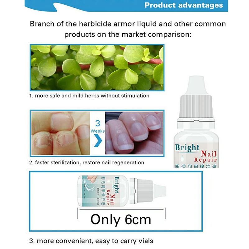 1 PCS 10ml/Bottle Nail Repair Liquid Finger Repair Nail Fungus Onychomycosis Removal Treatment Liquid