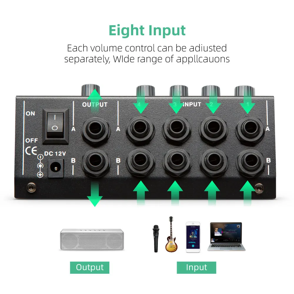 Maclexo-mixer de áudio estéreo m28, ultra-compacto, baixo