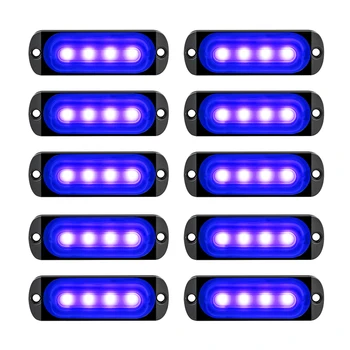 

10PCS Urgent Light 12W 4LED Truck Car Off-road Fog Lamp Anti-collision