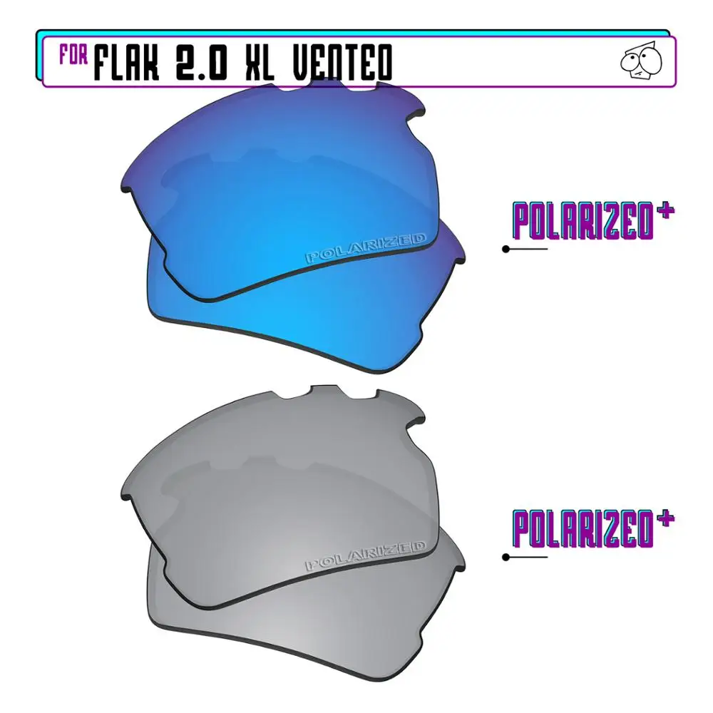 

EZReplace Polarized Replacement Lenses for - Oakley Flak 2.0 XL Vented Sunglasses - Sir P Plus-BluePPlus