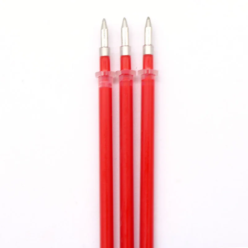 20 шт./компл. Заправка для гелевой ручки 0,5 мм черный синий красный чернила заправка школьные канцелярские принадлежности - Цвет графита: 20pcs red
