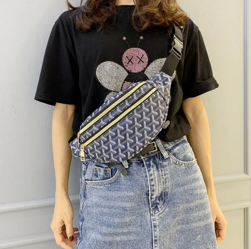 

Versitile Fashion Multi-Compartment Wallet 2019 Japanese Korean New Style Cool Line Chest Bag Shoulder Diagonal WOMEN'S Bag Fash