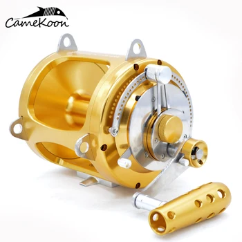 

CAMEKOON Conventional Saltwater Jigging Reel 2-Speed 45KG Max Drag Deep Sea Boat Big Game Trolling Fishing Reel