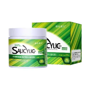 

55pcs Salicylic Acid Cotton Sheet Acne Treatment Cleansing Mask To Reduce Acne Closed Mouth Acne Shrink Pores Skin Care
