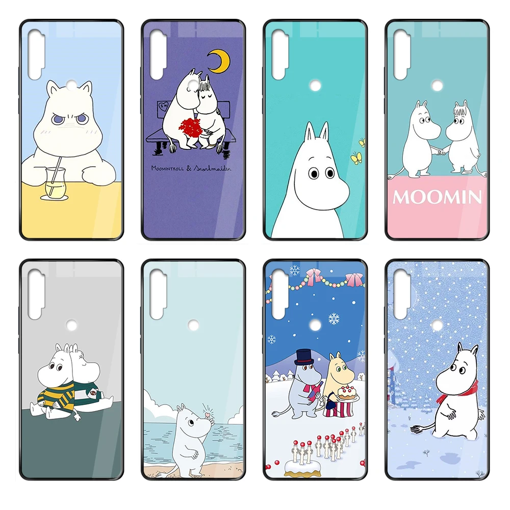 Бегемот moomin ром мультфильм животных ТПУ бампер черный чехол для телефона Корпус