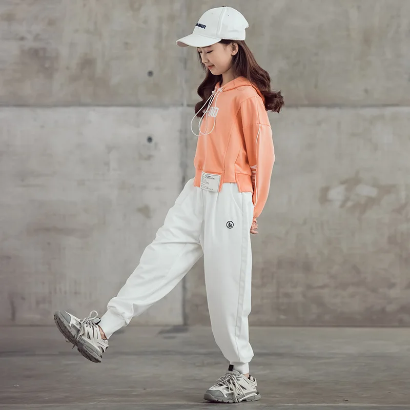 Pantaloni Jogger bianchi allentati moda bambina 8 10 anni Hiphop Dance Cool  pantaloni abbigliamento per ragazze adolescenti - AliExpress Mother \u0026 Kids