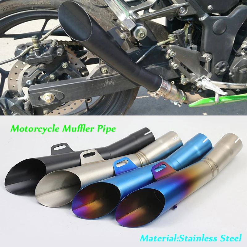 

Motorcycle Tail Exhaust Silencer Pipe Detachable DB Killer Universal Baffler Tubes Stainless Steel System Silp On 38-52mm