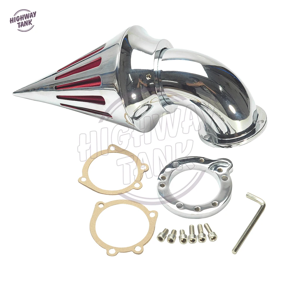 

Chrome Motorcycle Spike Air Cleaner Intake Filter case for Harley CV Carburetors Sportster Custom