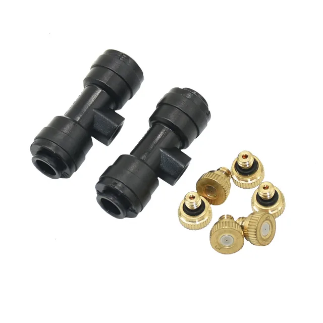 0,2/0,3/0,4/0,5/0,6 Alacsony Nyomású Fúvóka Permetező Injektor Porlasztási Fej Köd Rendszer 3/16 Szálakkal 10 db