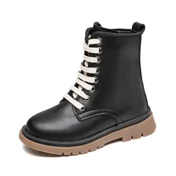

Kids Autumn Winter Fashion Children Leather Snow Boots For Girls Boys Warm Martin Boots Shoes Casual Child Baby Toddler Shoes