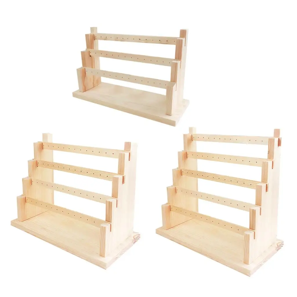 Wood Earring Stand Earring Holder Display Stand Jewelry Display Rack Tiered Jewelry Jewelry Packaging