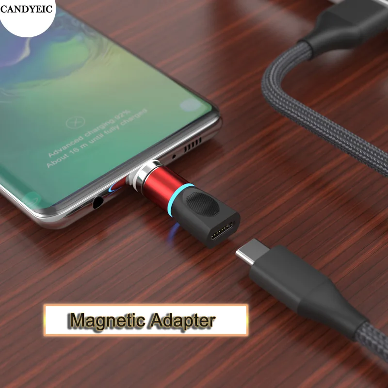 Магнитный адаптер CANDYEIC для быстрой зарядки Micro USB Samsung S20 S10 Huawei Mate40 30 Honor V30 Redmi Android