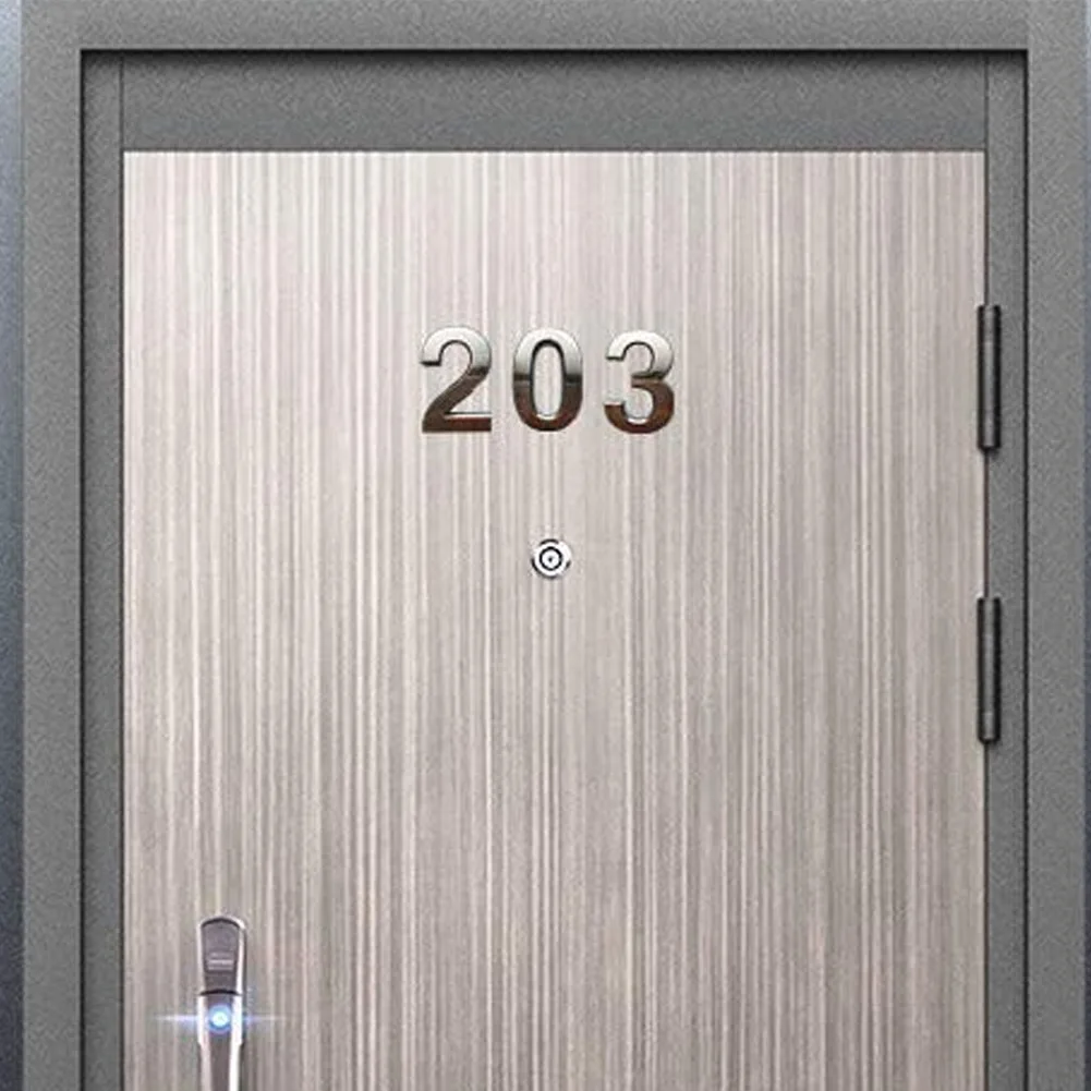 

10Pcs 0 to 9 Self Adhesive Door House Numbers Address Plaques for Residence Mailbox Signs LB88