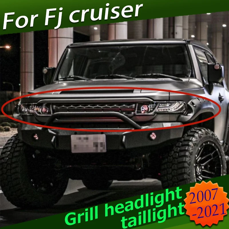

Передняя решетка для автомобиля, подходит для Toyota Fj cruiser 2007-2020, Модифицированная решетка для передней фары, задняя фара