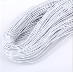 Vibrant High - Elastic Round Cord for DIY Crafts and Jewelry - 9 Yards (White 9yards)