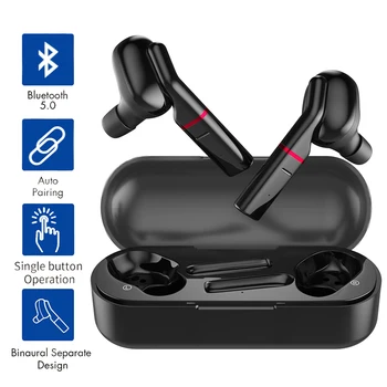 

TWS Wireless Bluetooth 5.0 Earphone Sport Sweatproof Headphone HIFI Sound Stereo Automatic Pairing Earbuds Headset With MIC