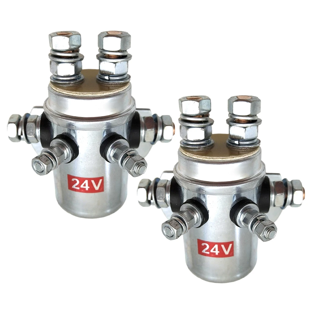 Qty2 High Current 12V Normally Open & Close Contactor Solenoid Relay for Winch