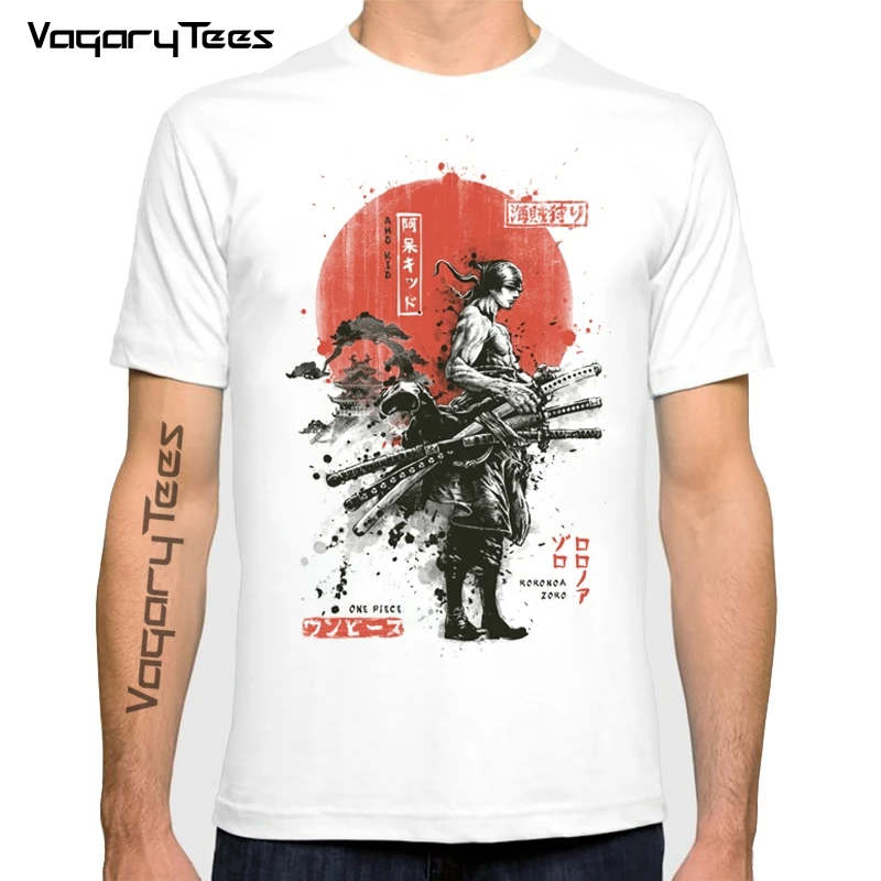 夏のtシャツの男性ワンピースゾロサムライwano国アーク漫画tシャツ半袖カジュアルヒップホップストリートアニメプリントtシャツ Tシャツ Aliexpress