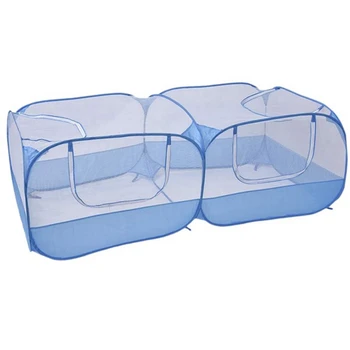 

Outdoor Foldable Portable Rabbit Cat Dog Duck Tent Pet Fence Recommended Operation Rectangular Chicken Coop Blue