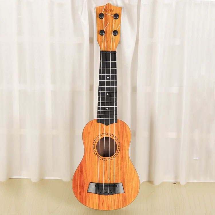 4 Обучающие игрушки детские музыкальные ПВХ гитарные акустические Обучающие укулеле для детей на день рождения Рождественский подарок - Цвет: Khaki