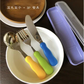 

Dinner Steak Silver Stainless Steel Reusable Cutlery Kids Fork Knife Portable Cutlery Set Plastic Dinner Sets For Kids II50DCSTZ