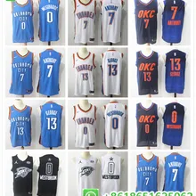 Oklahoma City Рассел Вестбрук Пол Джордж баскетбольные майки для мужчин camiseta maillot