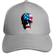 США военный Американский череп флаг патриотическая 3D печатная забавная художественная раскладка Регулируемая Кепка