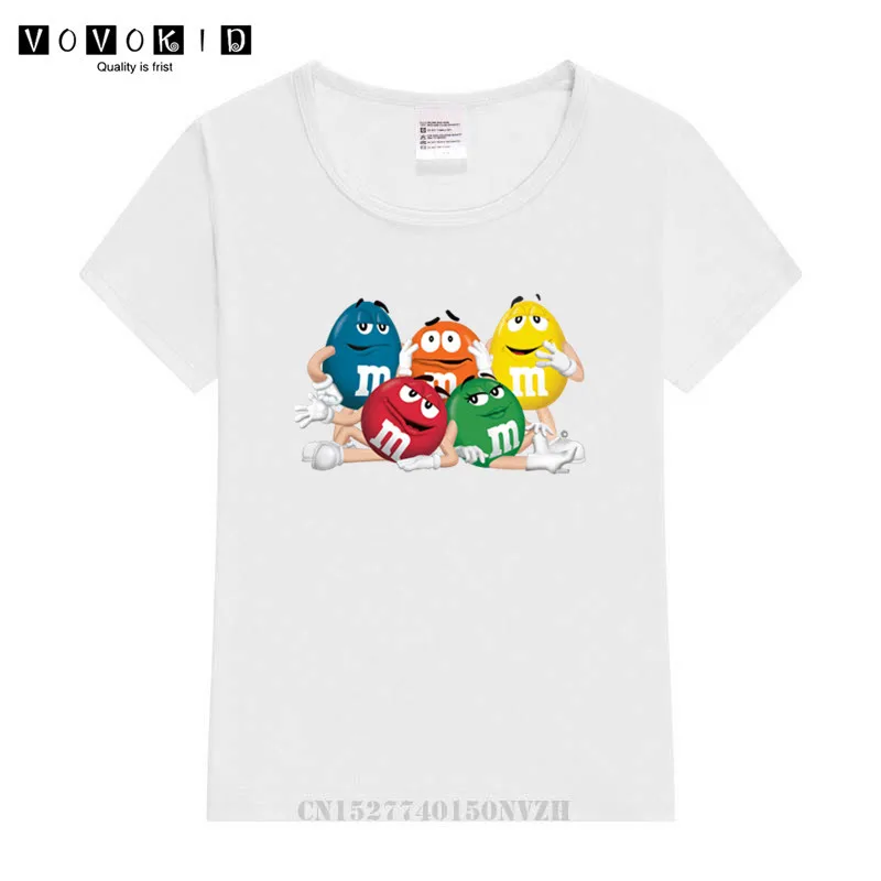 2020 kid chocolate beans MM print funny streetwear t shirt Boy/Girl Anime Short Sleeve t-shirt 3D Baby Shirts