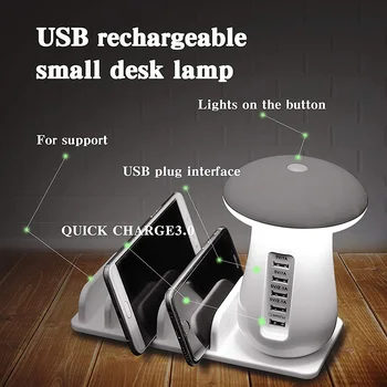 

Fast Charging Station 5-Ports USB Wall Charger with LED Night Light for iPhone iPad Tablet Samsung VH99