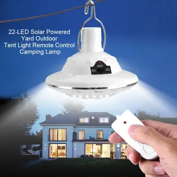 

solar lamp Portable Solar Powered 22 LED Hanging Tent Light Bulb Outdoor Camping Yard Remote Control Lamp Street