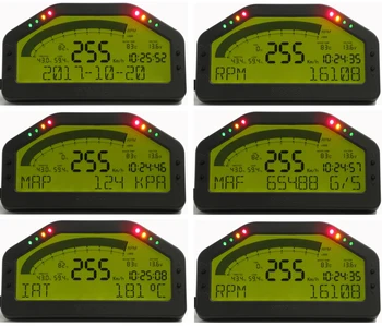 

9000 RPM Dashboard LCD Screen Rally Gauge Dash Race Display Bluetooth Sensor OBD2 Panels YC101527