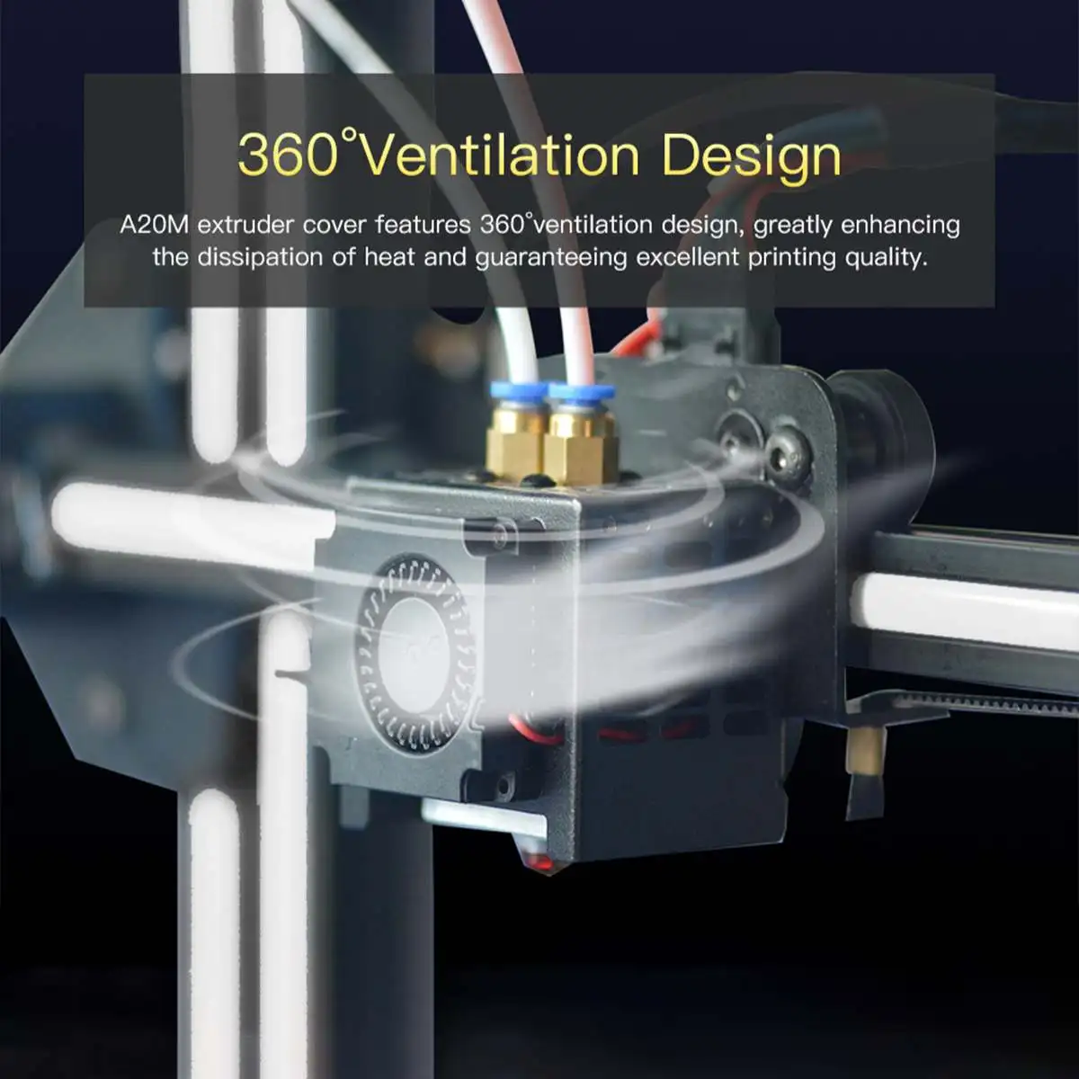 A20M 3d принтер 2в1 смешанный цвет Быстрая сборка с филаментом Fetector и прерывание 360 вентиляция 255x255x255 область печати