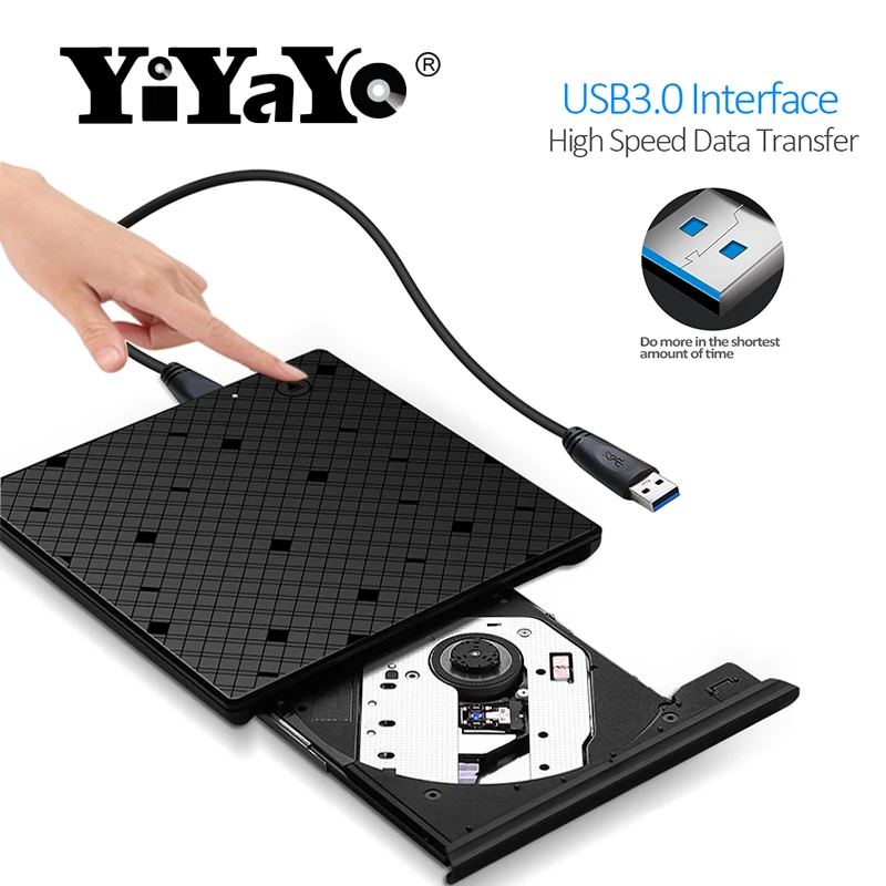 YiYaYo USB 3 0 DVD-привод CD RW ГОРЕЛКА Внешний Оптический привод DVD-проигрыватель для Apple