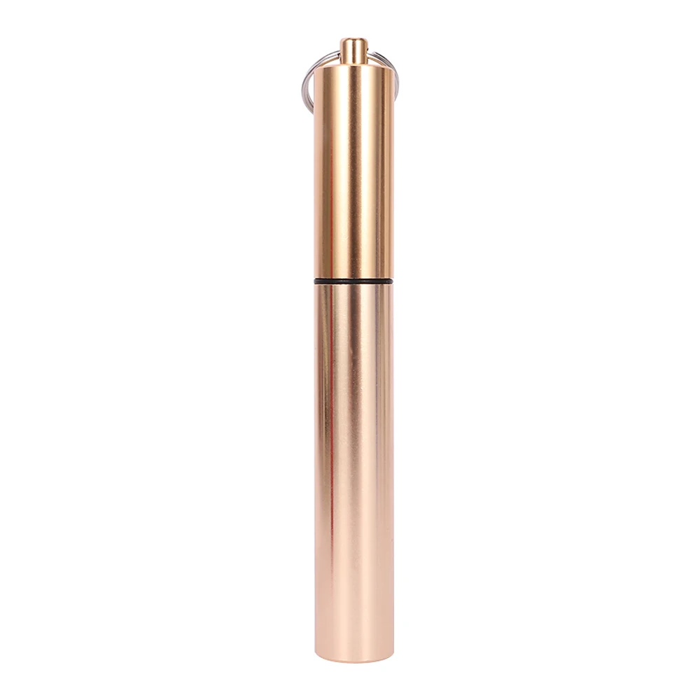 Quality Reusable Metal Drinking Straw Stainless Steel Portable Telescopic Straw with Cleaning Brush Party Bar Accessories - Цвет: gold