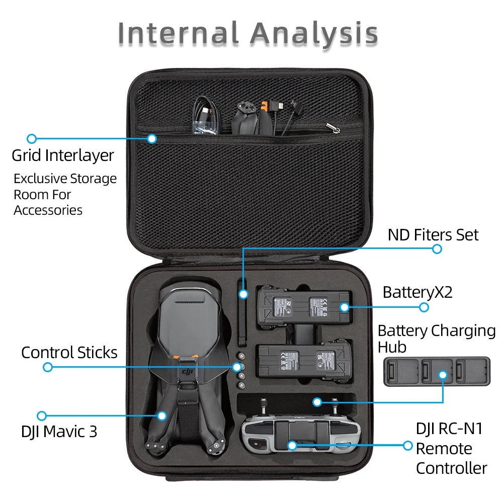Drone Box Drone Accessories DJI Case Drone Case for DJI Mavic 3 Classic suitcase portable storage hard case for DJI Mavic 3 storage box