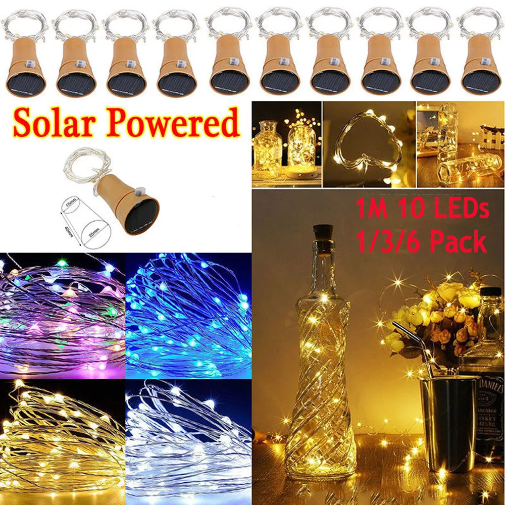 

LED Lights For Room Wine Bottle Lights Wine Bottle Lights Multicolor 1M 3.28ft 10 LED Wine Cork String Lights Home Garden Decor