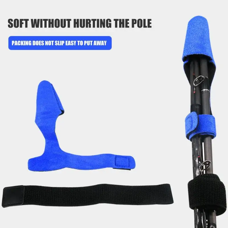

Hot Sale Fishing Pole Cap Four-axis Lycra Portable Outdoor Fishing Tackles Fishing Rod Protective Cover with Beam Ribbon