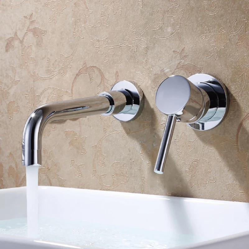 

Germany Dark Outfit Basin Water Tap Hot And Cold Full Copper Income Wall Type Platform Basin Wash Basin Single Hold Part Style
