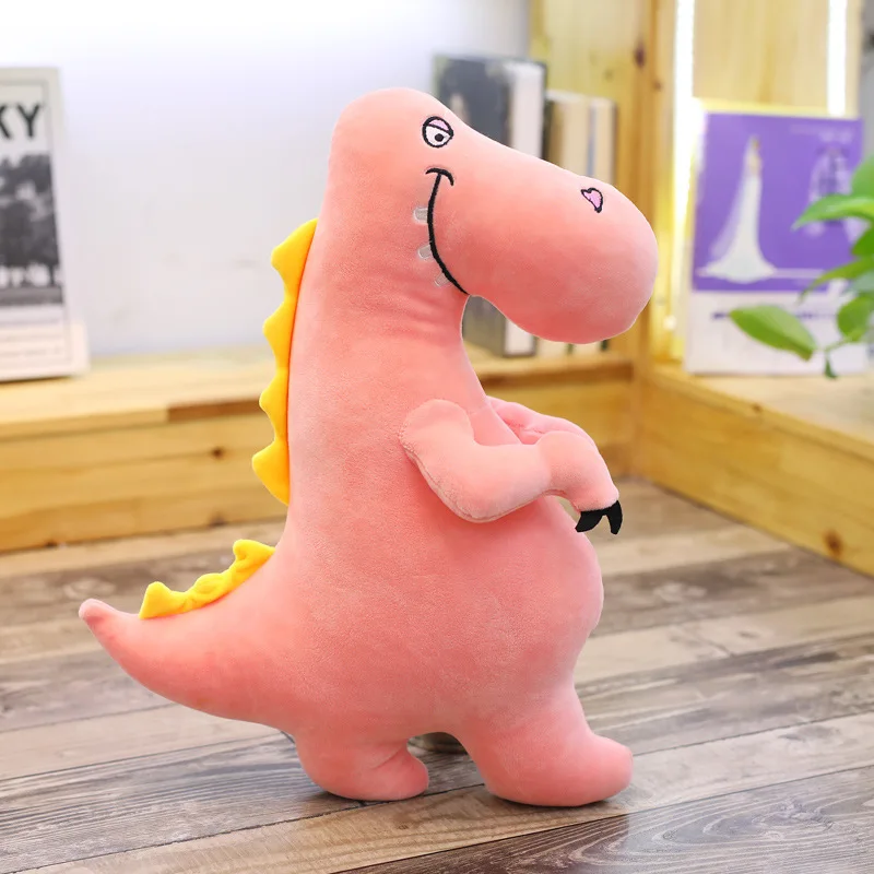 Черный 1pc 45/60cm Cute Stuffed Down Cotton Dinosaur Plush toy kawaii Sofa Cushion Pillow Toys for Children Birthday Christmas Gift - Цвет: Черный